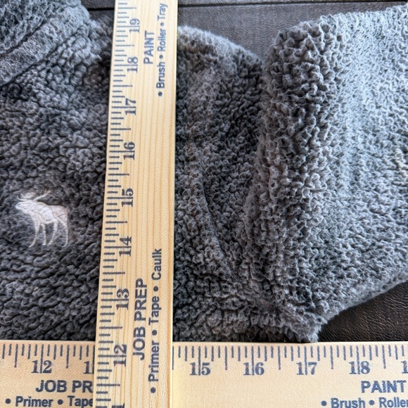 Abercrombie Kids 1/4 Zip Gray Marbled Fleece Sz 7/8 - Picture 6 of 7